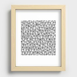 Abstract black and white Recessed Framed Print