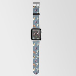 Dogs in Shark Lifejackets on Midnight Blue Apple Watch Band