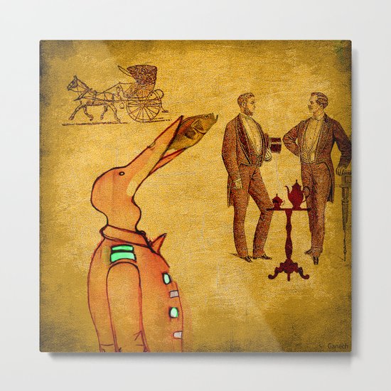 Victor and the fish Metal Print