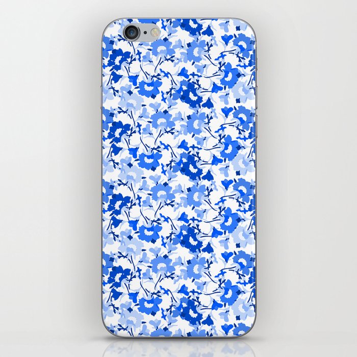 azul blue and white evening primrose flower meaning youth and renewal  iPhone Skin
