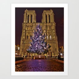 Joyeux Noël à Paris // Merry Christmas from Paris Art Print