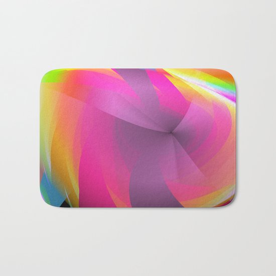 Abstract in rainbow colors and an optical effect Bath Mat