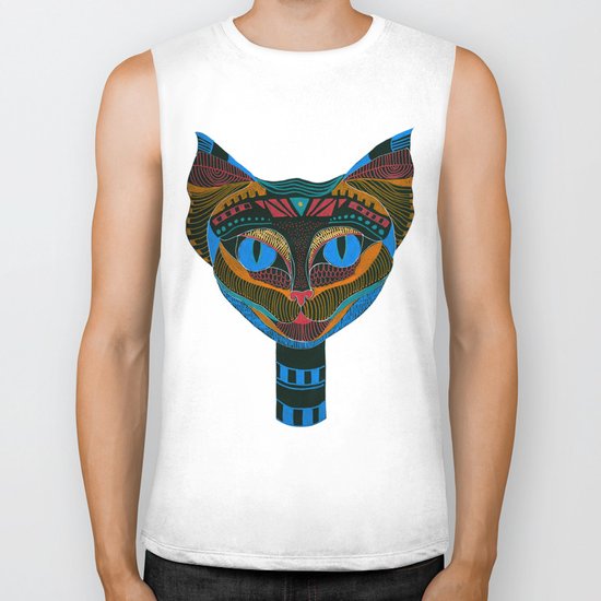 Black CAT Biker Tank