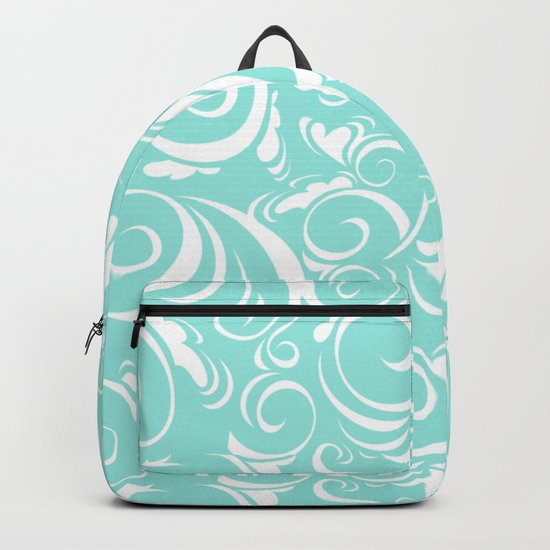 Blue Tiffany Floral Backpack