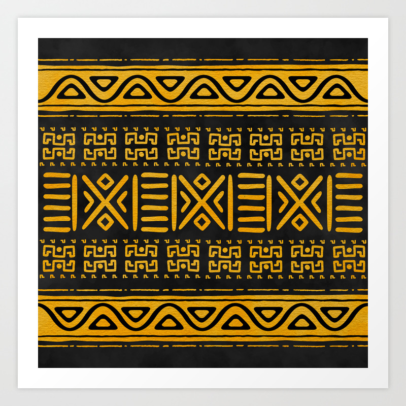 Ethnic African Pattern Yellow And Black N2 Art Print By K9printart Society6 It looks great in this color and combined beautifully of the. ethnic african pattern yellow and black n2 art print by k9printart