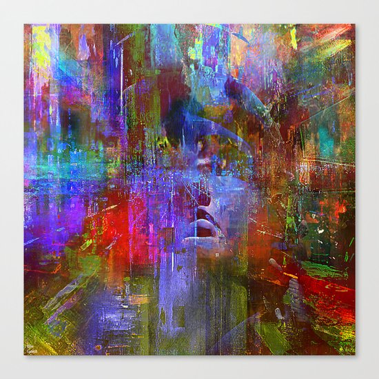 La statue Canvas Print