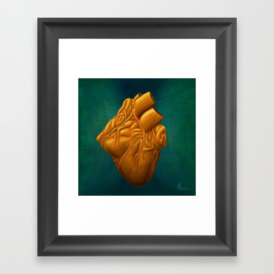 His Heart of Gold - painting Framed Art Print