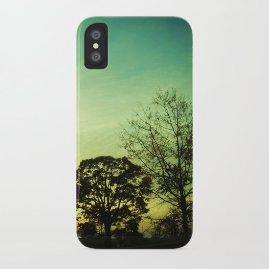 Orange Green Blue Sky iPhone Case