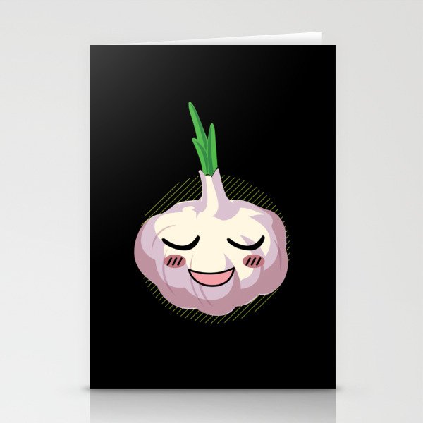 Garlic Kawaii Garlic Vegetable Cook Stationery Cards