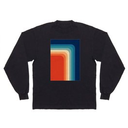 Retro 70s Color Palette III Langarmshirt | Noise, Vintage, Cubism, Trendy, Minimalism, 90S, Grain, Texture, Geometry, Abstract 