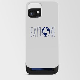 Explore the Globe x Ocean Blue iPhone Card Case