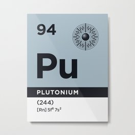Periodic Element B - 94 Plutonium Pu Metal Print | Graphicdesign, Science, Periodictable, Electron, Plutonium, Elements, Electronshell, Shell, Proton, Bohrmodel 