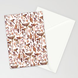 Watercolor Mushrooms Stationery Cards