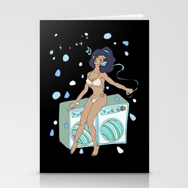 Laundry disco day Stationery Cards