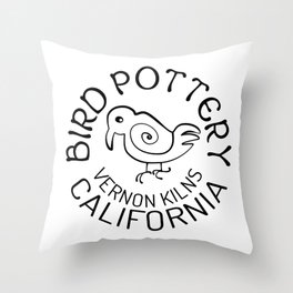 Vernon Kilns Harry Bird Logo Throw Pillow