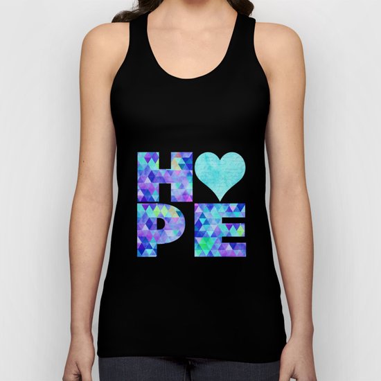 Hope Word Art Unisex Tank Top
