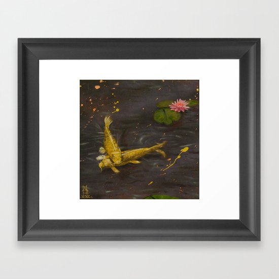 Peaceful Koi Framed Art Print
