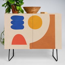 Colorful Modern Abstract Shapes 1 Credenza