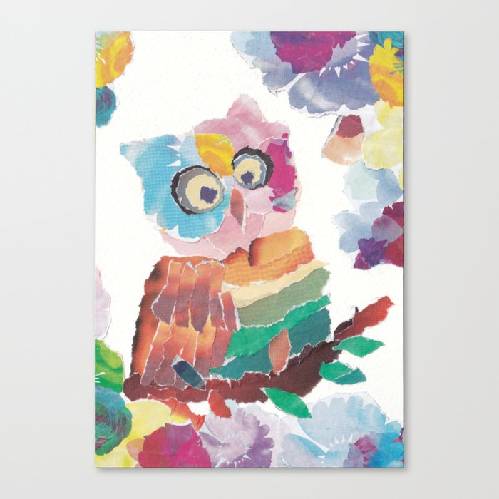 paper owl Canvas Print