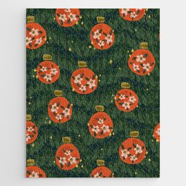 Flowery Christmas baubles Jigsaw Puzzle