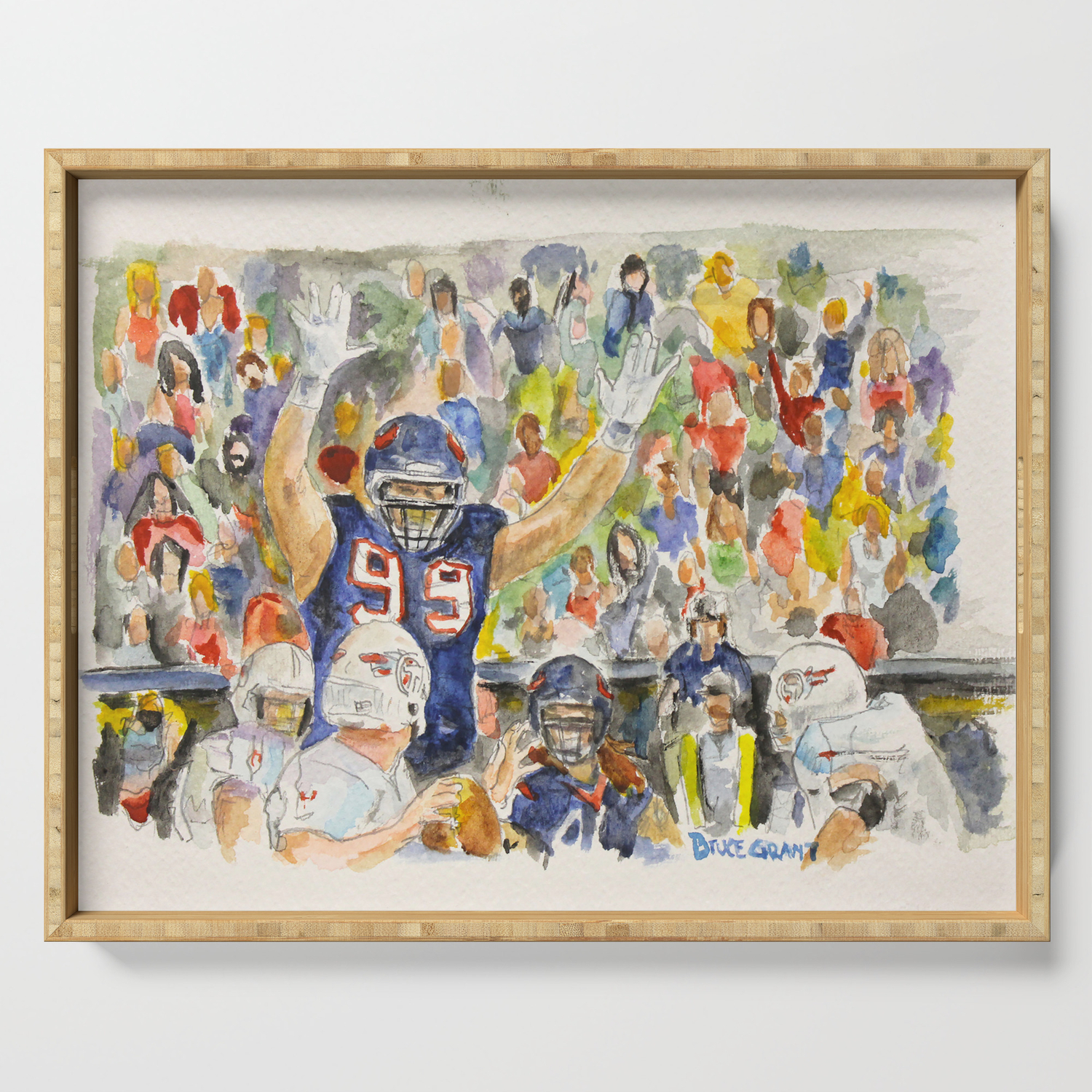 Jj Watt Football Player Serving Tray By Brucegrant58 Society6