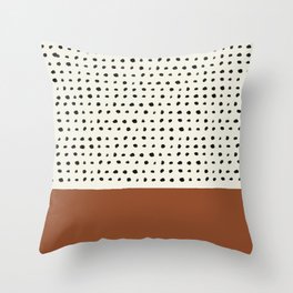 Burnt Orange x Dots Throw Pillow