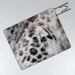 Snow Leopard Picnic Blanket