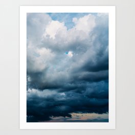 Rain Storm Clouds Gathering On Sky, Stormy Sky, Infinity Art Print