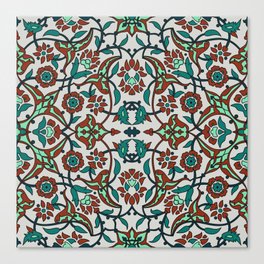 Ornate Arabesque Floral Pattern  Canvas Print