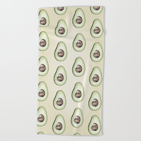 Avo-cat-o Beach Towel