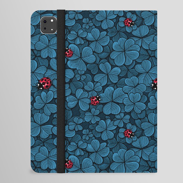 Find the lucky clover in blue iPad Folio Case