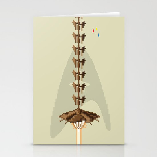 Pixel Trek Stationery Cards