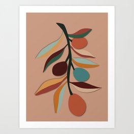 olives from mid-century  Art Print