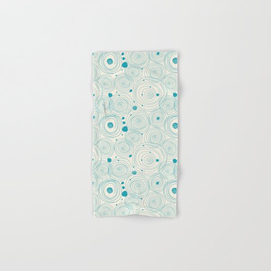 Blue Scribbles Pattern 04 Hand & Bath Towel