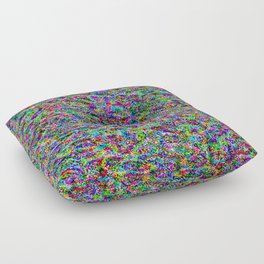 Rainbow Forest Abstract Design Floor Pillow