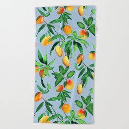 mango fruits pattern Beach Towel