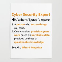 Cyber Security Expert Definition Poster