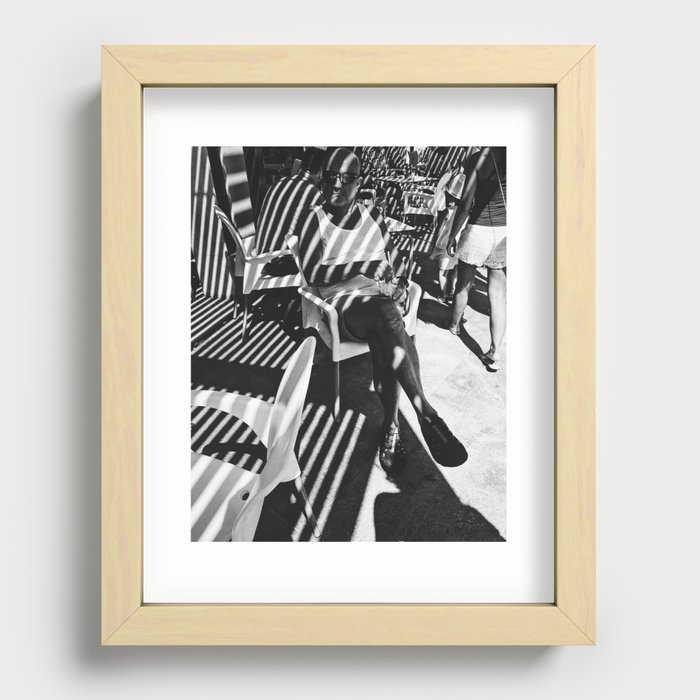 Zebra man Recessed Framed Print