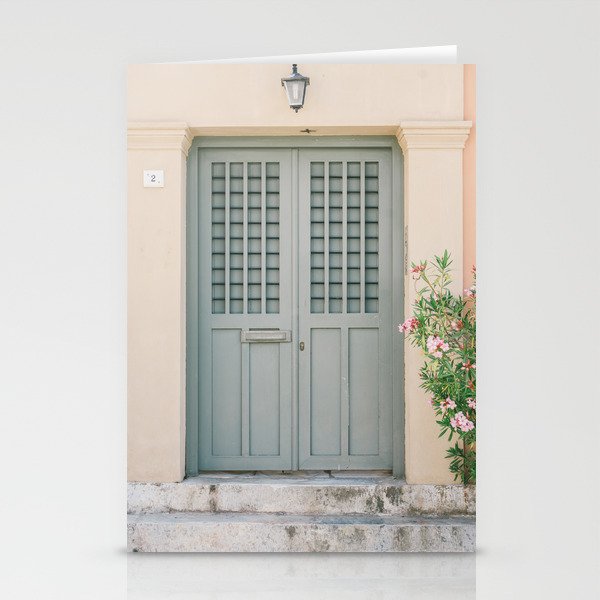 Door in Soft Tones Photo | Facade in Plaka Greece Photography | Wanderlust and Travel Stationery Cards