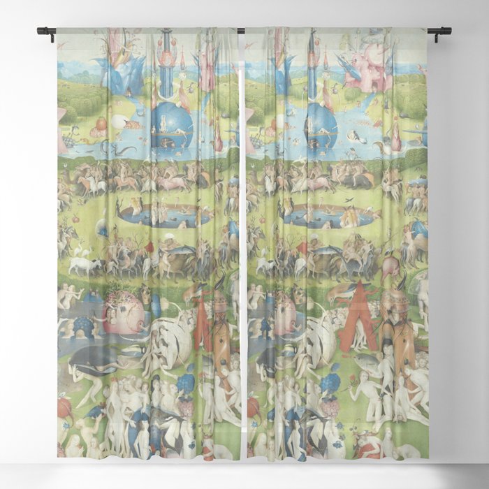 The Garden of Earthly Delights by Hieronymus Bosch Sheer Curtain