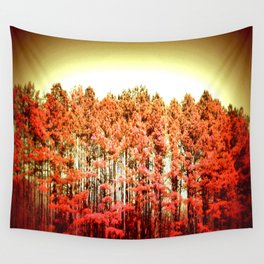 Sunrise Trees Wall Tapestry