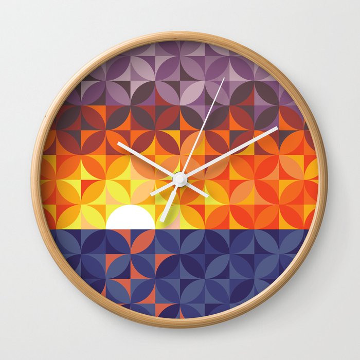 Kaleidoscope Sunset Wall Clock