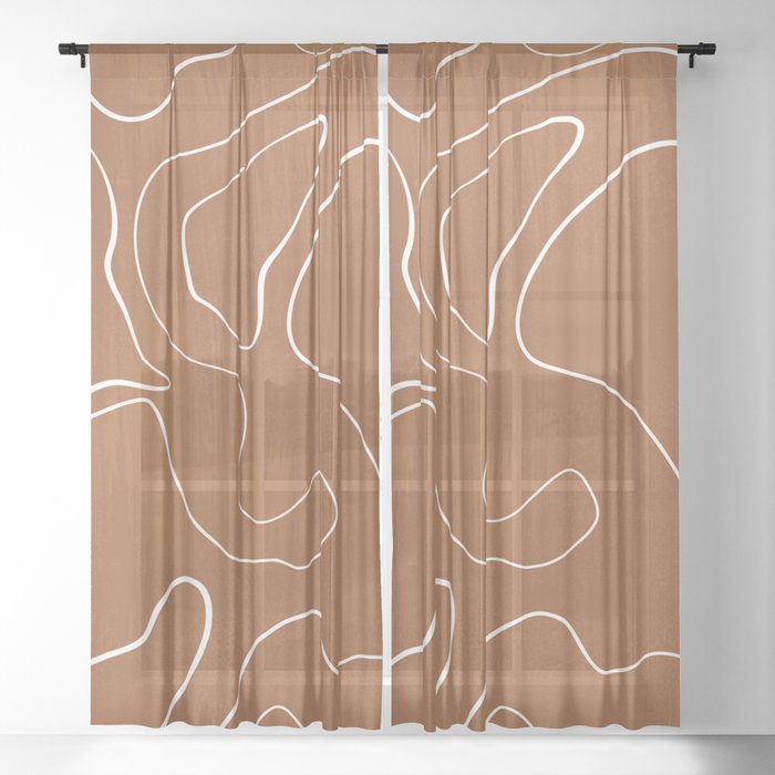 Abstract Organic Sheer Curtain