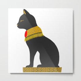 Cat statue, Egyptian gods, ancient myths, gift idea Egypt fans Metal Print