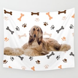 Afghan Hound Dog Wall Tapestry