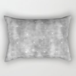 Glam Silver Diamond Shimmer Glitter Rectangular Pillow