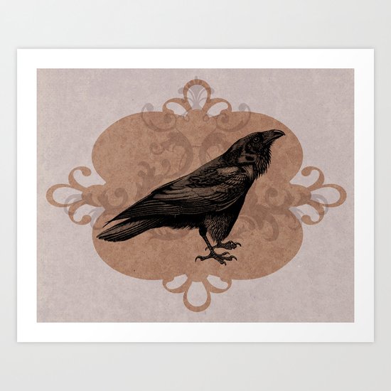 Crow Flourish Art Print