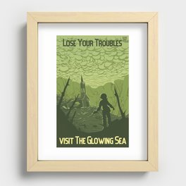 Lose Your Troubles in the Glowing Sea Recessed Framed Print