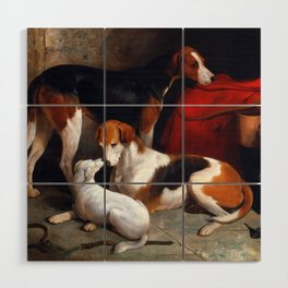 A Couple of Foxhounds with a Terrier, the Property of Lord Henry Bentinck Wood Wall Art