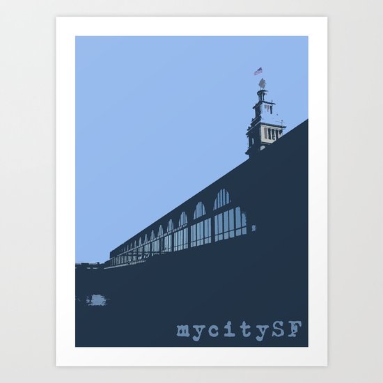 Ferry Building from the dock Art Print